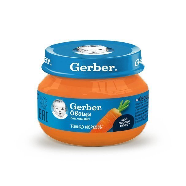 Овощное пюре Gerber с морковью, 71 г 