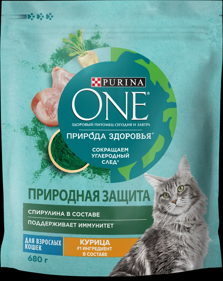 Сухой корм Purina One Природа Здоровья для взрослых кошек с высоким содержанием курицы, 180 г