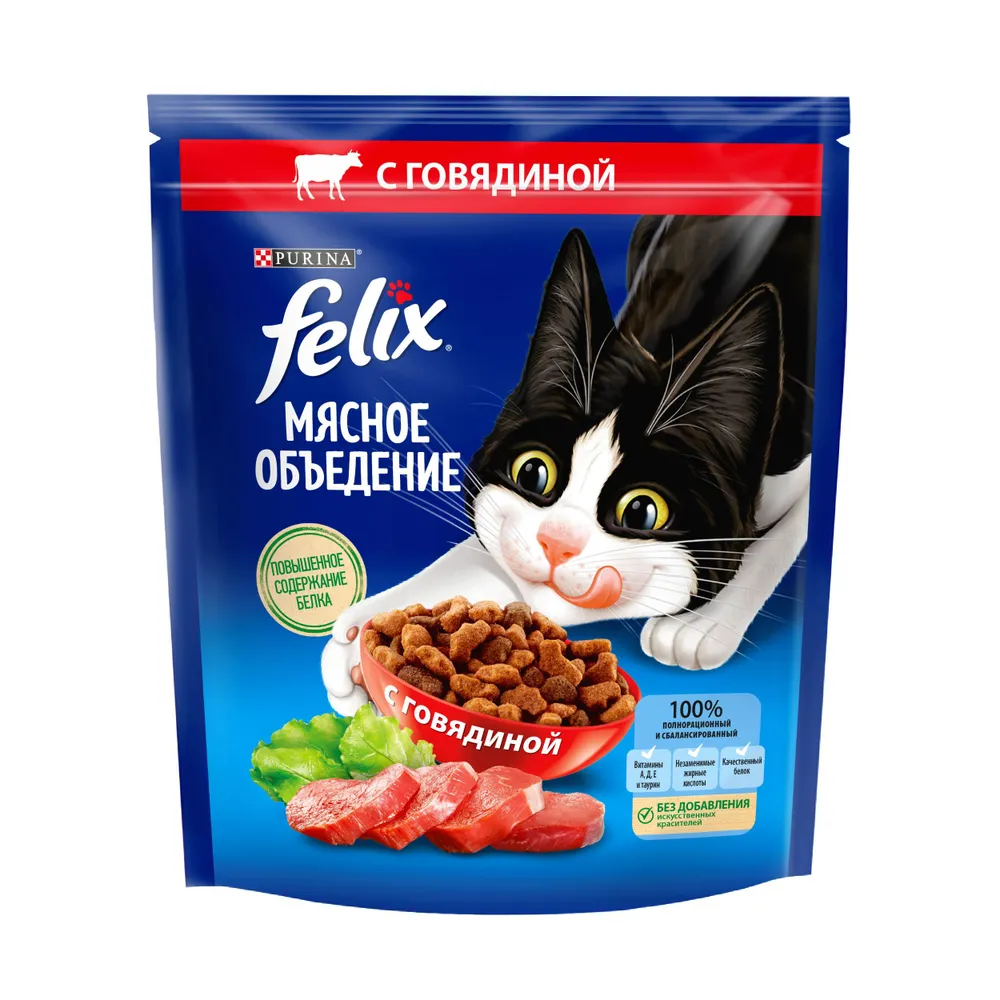 Сухой корм Felix Мясное объедение Курица 424гр