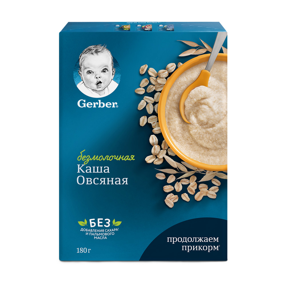 Каша безмолочная овсяная Gerber, 180 г