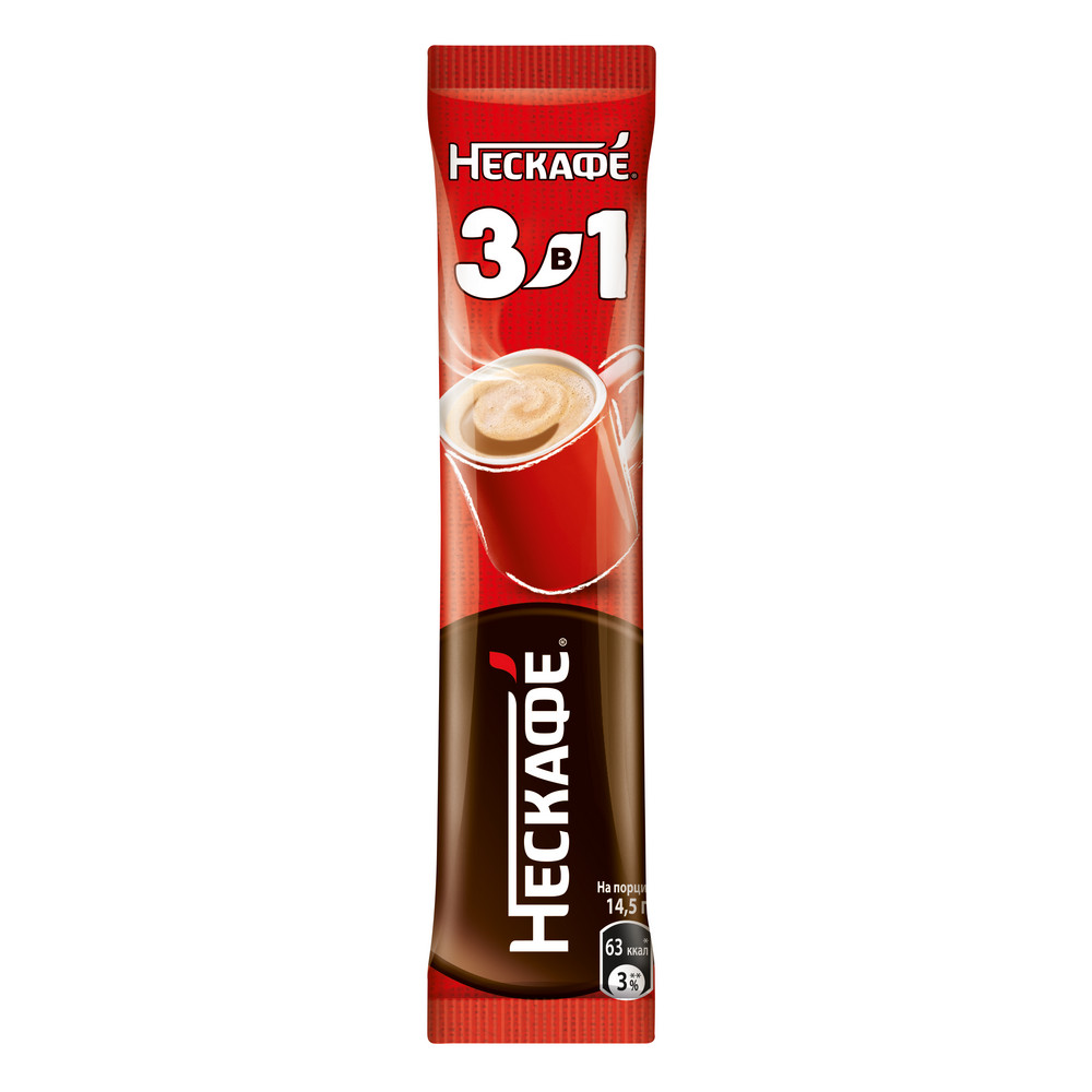 Растворимый кофейный напиток Nescafe 3 в 1 Классик цепь (60 порций по 14,5 г)