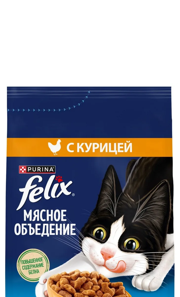 Сухой корм для кошек Felix Мясное объедение Курица 3кг