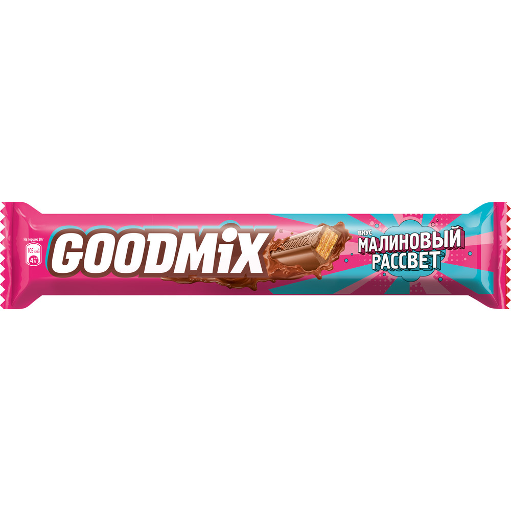 Молочный шоколад  GOODMIX ""Малиновый рассвет"", 40гр 