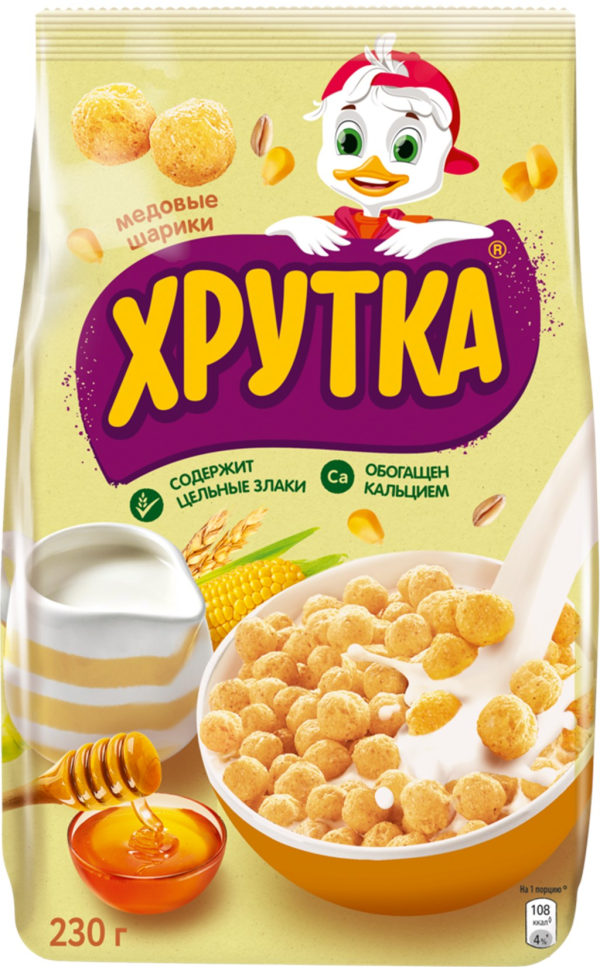 Готовый завтрак Хрутка Медовые шарики 230 г