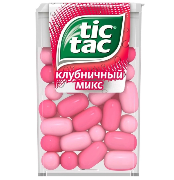 Драже Тик-Так Клубничный Микс, 16 г