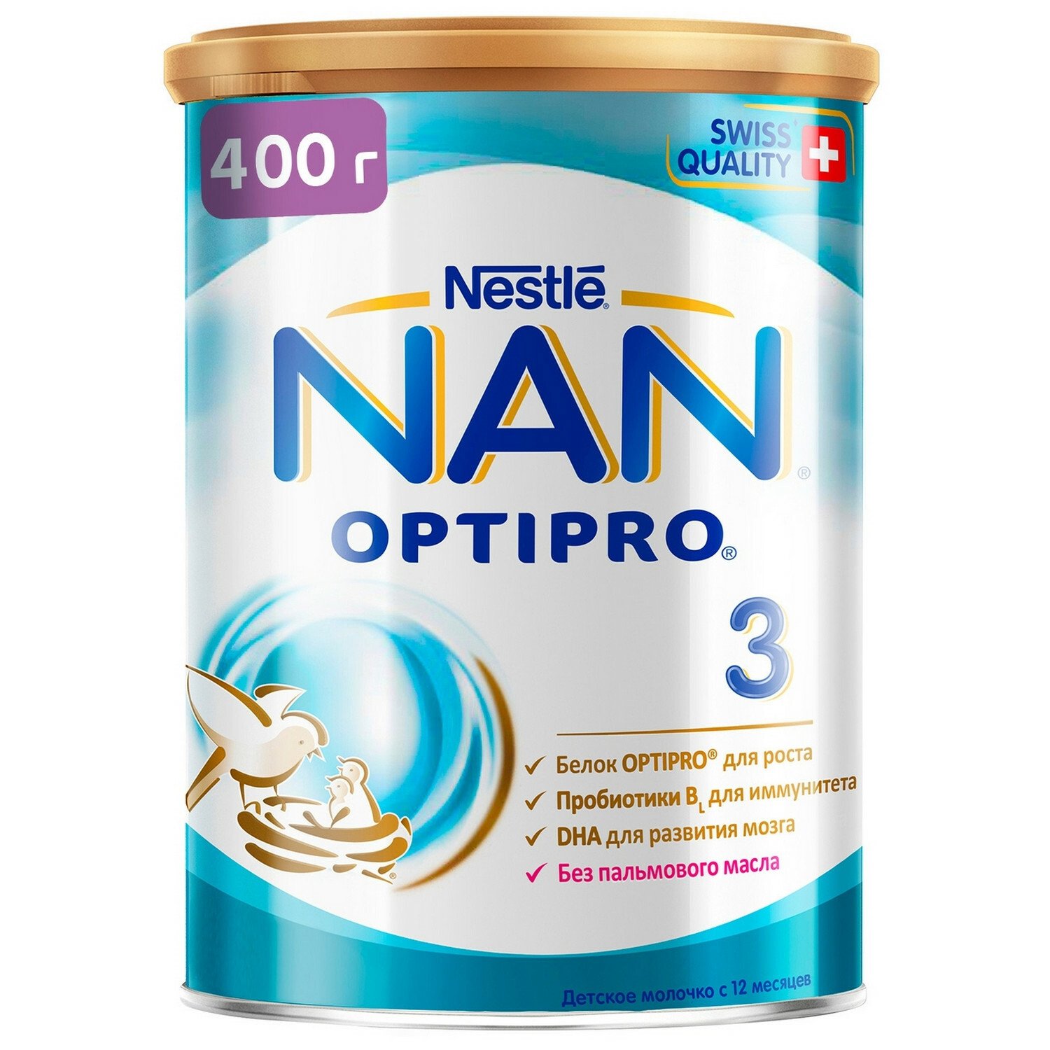 Сухая молочная смесь Nan 3 Optipro гипоаллергенный с 12 месяцев 400 г