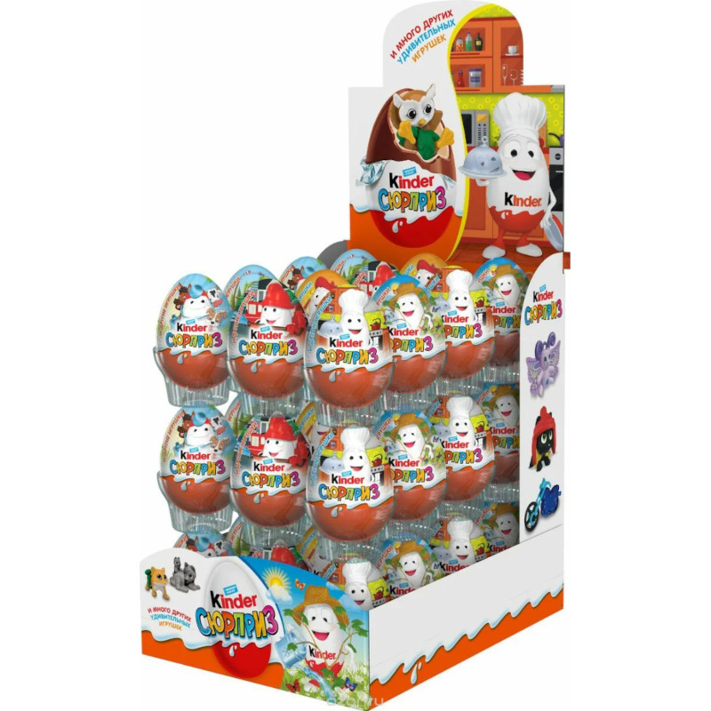 Яйцо Kinder Сюрприз из молочного шоколада, 36 шт по 20 г