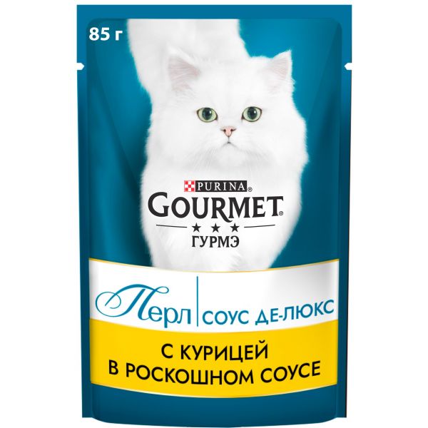 Влажный корм для кошек Gourmet Перл Соус Де - люкс в роскошном соусе с курицей 75 г