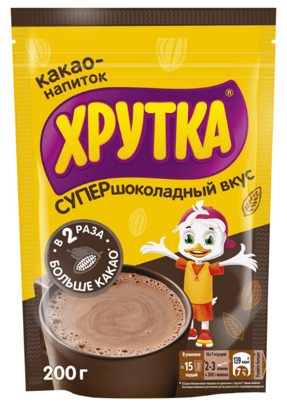 Быстрорастворимый какао-напиток Хрутка Супер шоколадный 200 г