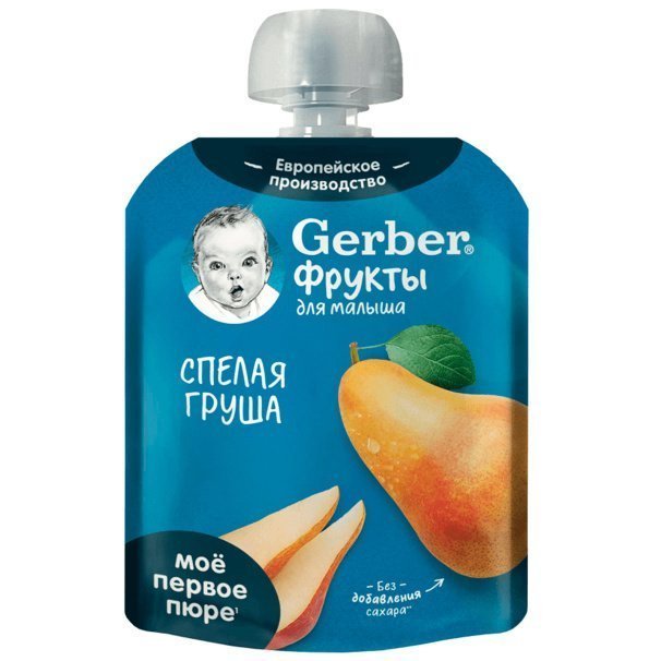 Фруктовое пюре Gerber спелая груша, 90 г