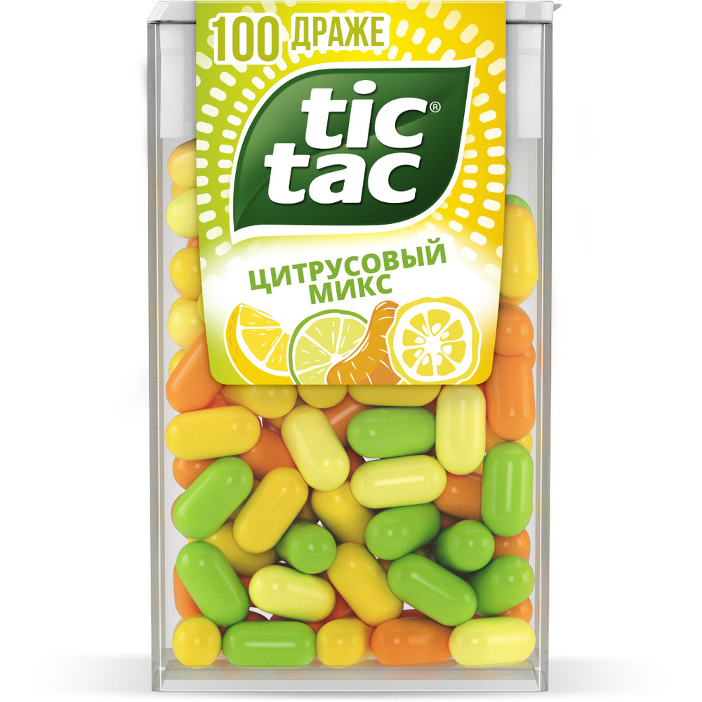 Драже Тик Так Цитрусовый Микс, 49 г 